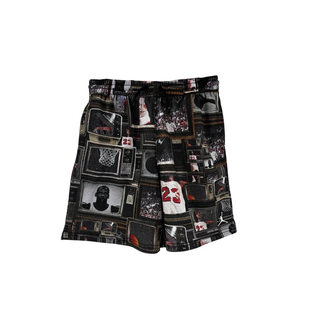 Jordan Kids' Brooklyn Printed Fleece Shorts Graphic MJ Size Large